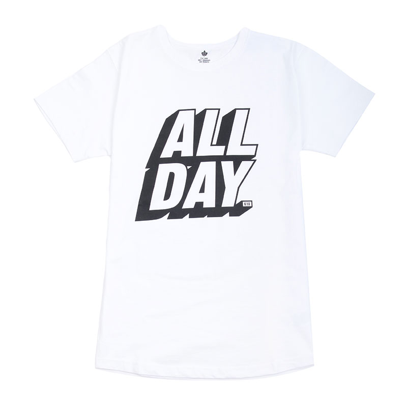 Футболка K1X All day long tee Футболка K1X All day long teeФутболки<br>100% хлопок<br><br>Цвет: Белый<br>Размеры US: S;M;L<br>Пол: Мужской