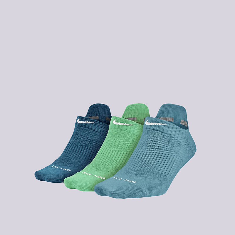 Носки Nike 3PPK Dri-FIT Lightweight Носки Nike 3PPK Dri-FIT LightweightНоски<br>Нейлон, хлопок, полиэстер, эластан<br><br>Цвет: Голубой<br>Размеры US: M<br>Пол: Женский