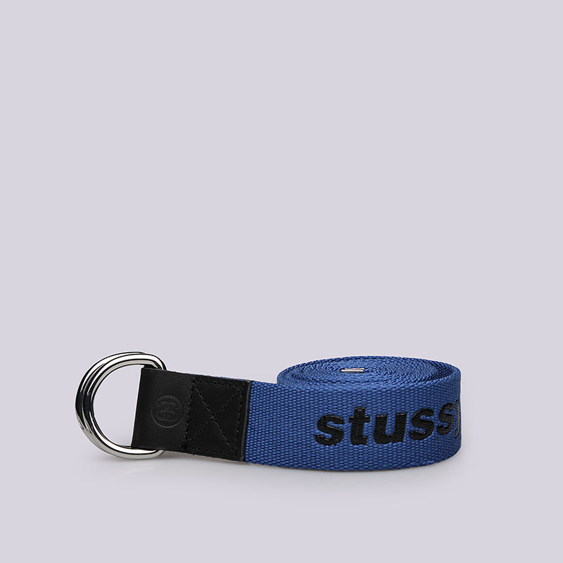 Ремень Stussy Puff Print D-Ring Belt Ремень Stussy Puff Print D-Ring BeltРемни<br>Полиэстер, хлопок<br><br>Цвет: Синий<br>Размеры US: OS