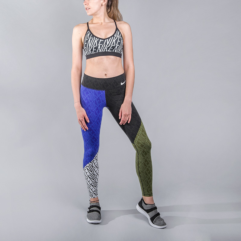 Тайтсы Nike W NK PWR LGNDRY TGHT MID RSE P Тайтсы Nike W NK PWR LGNDRY TGHT MID RSE PБрюки и джинсы<br>Нейлон, эластан, полиэстер<br><br>Цвет: Черный Синий<br>Размеры US: XS;S;M;L<br>Пол: Женский