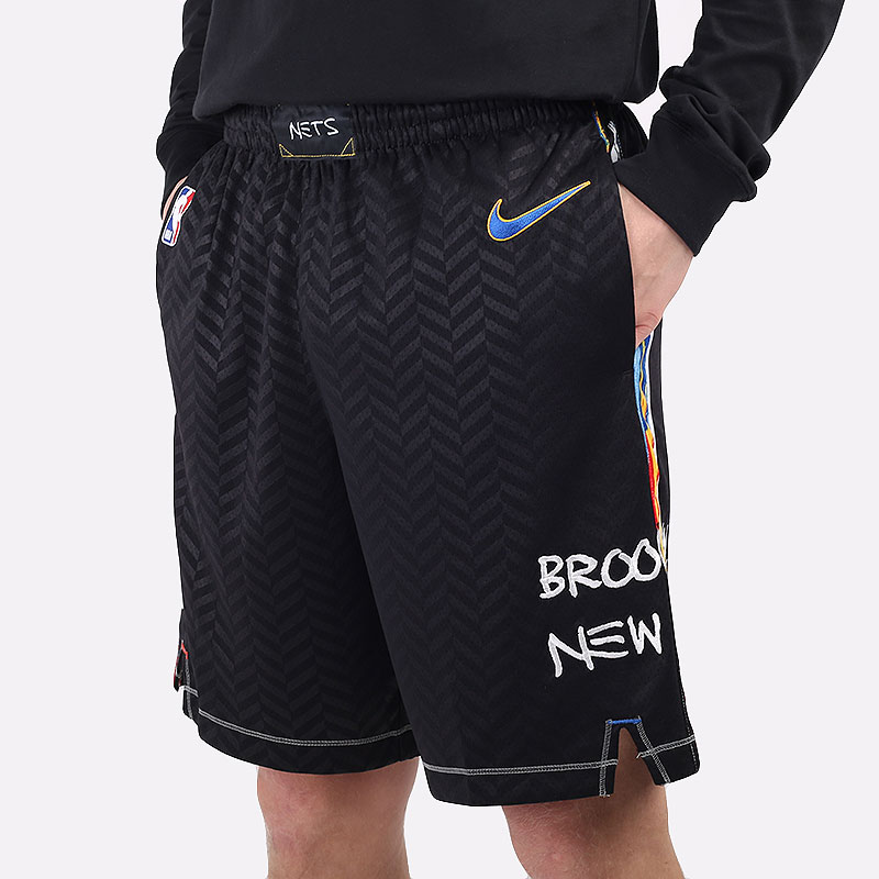 

Шорты Nike, Черный, Brooklyn Nets City Edition 2020 NBA Swingman Short