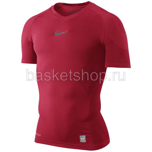 Футболка nike pro Футболка nike proКомпрессионное белье<br>73% полиэстер, 21% нейлон, 6% эластан<br><br>Цвет: красный<br>Размеры US: S<br>Пол: Мужской