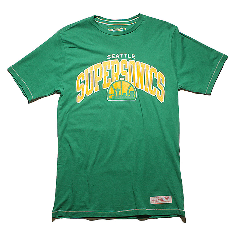 Mitchell and ness Футболка Seattle Super (Super-kelly/green)  - цена, описание, фото 1
