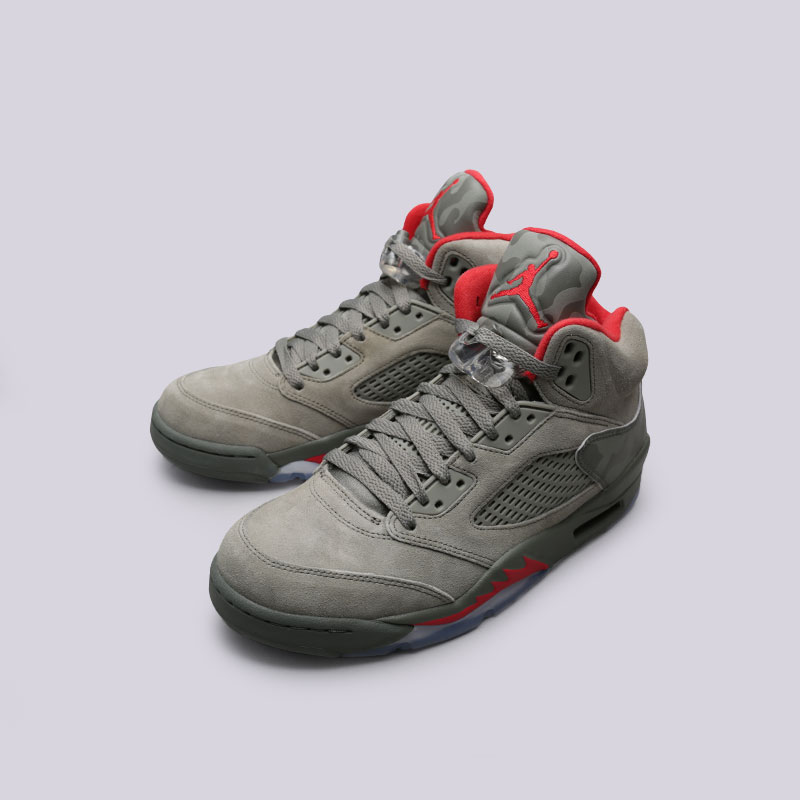 мужские оливковые кроссовки Jordan V Retro 136027-051 - цена, описание, фото 5