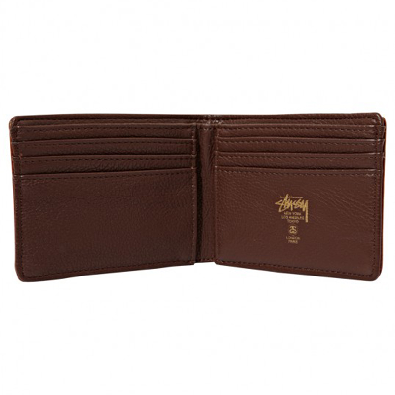 Stussy Бумажник Classic Stock Bi-Fold (136093-brown)  - цена, описание, фото 3