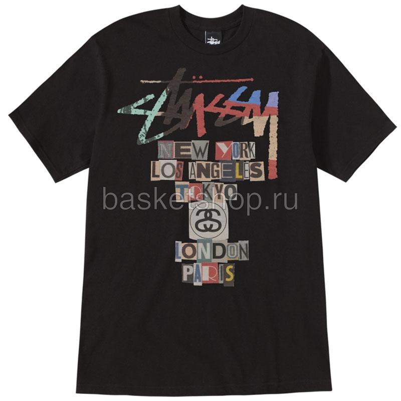 Stussy Футболка Ransom World Tour (1902708-blk/mltc)  - цена, описание, фото 1