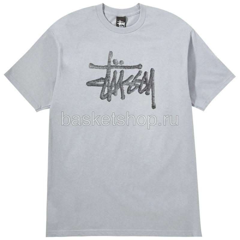 Stussy Футболка Stock Stitch (1902728-grey/blk)  - цена, описание, фото 1