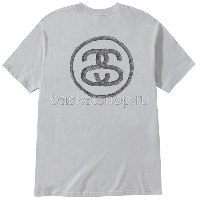 Stussy Футболка Stock Stitch (1902728-grey/blk)  - цена, описание, фото 2
