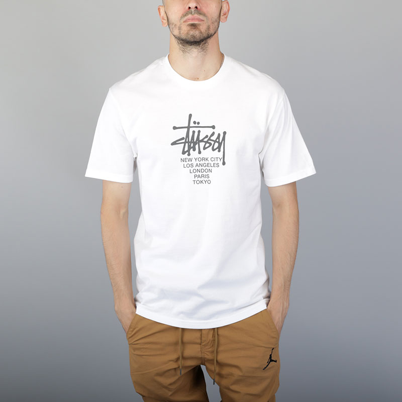 Мужская футболка Stussy Big Cities Tee (1904062-white)  - цена, описание, фото 1