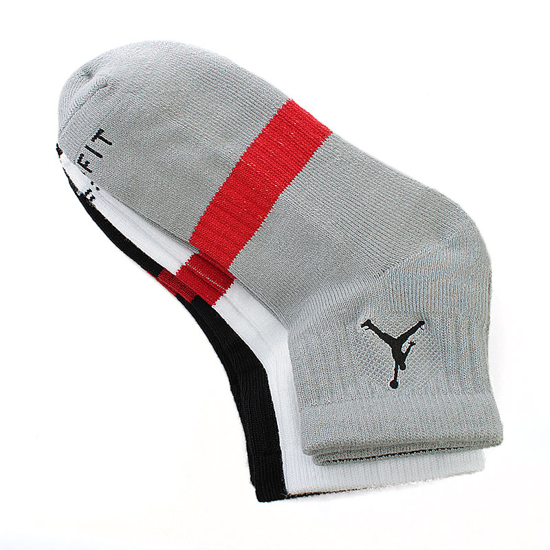 

Носки Jordan Dri Fit 3 пары в упаковке, Серый;белый;черный