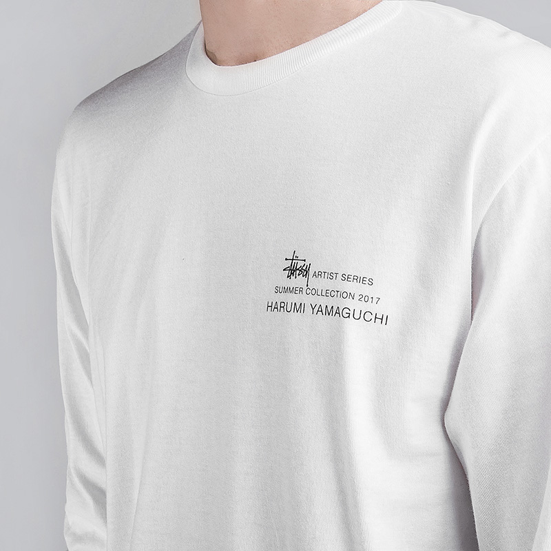 Мужская футболка Stussy HARUMI YAMAGUCHI RAFT LONGSLEEVE (1994099-WHITE)  - цена, описание, фото 3