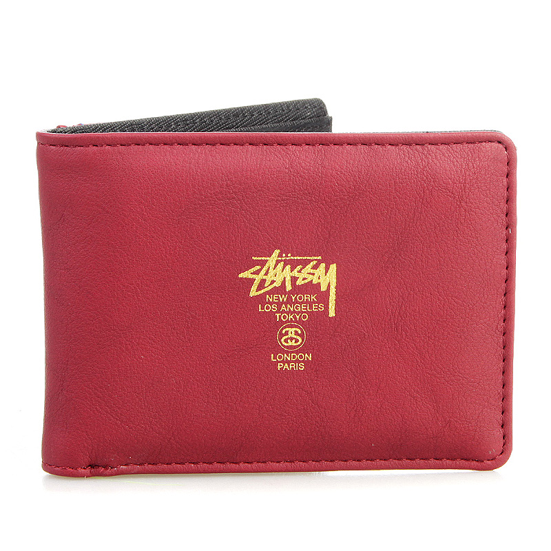 Stussy Бумажник (136104-burgundy)  - цена, описание, фото 1