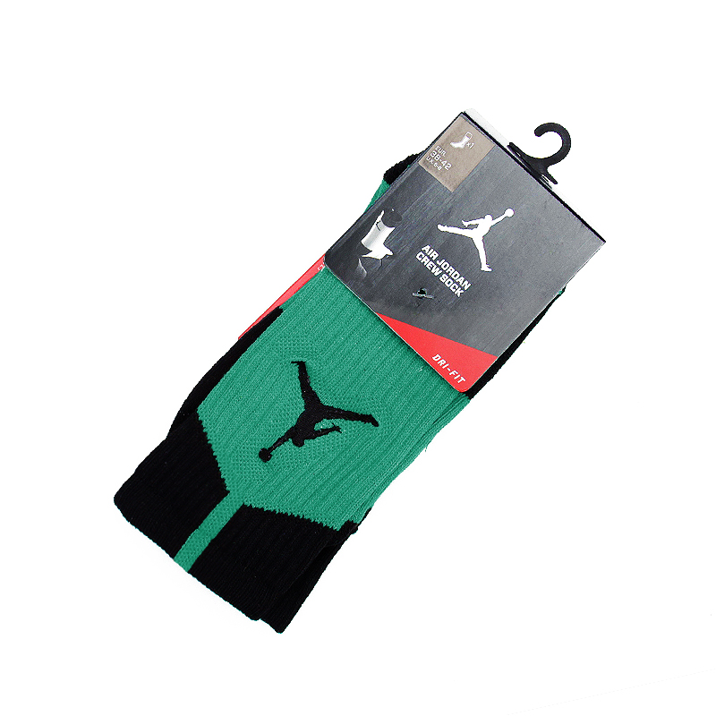 

Носки Air Jordan DriFit Crew, Зеленый;черный