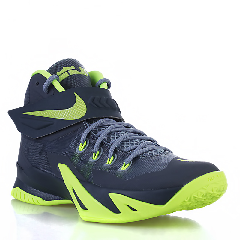 Баскетбольные Nike Кроссовки Nike Zoom Soldier VIII Magnet Grey/Volt-Dark (653641-070)  - цена, описание, фото 1
