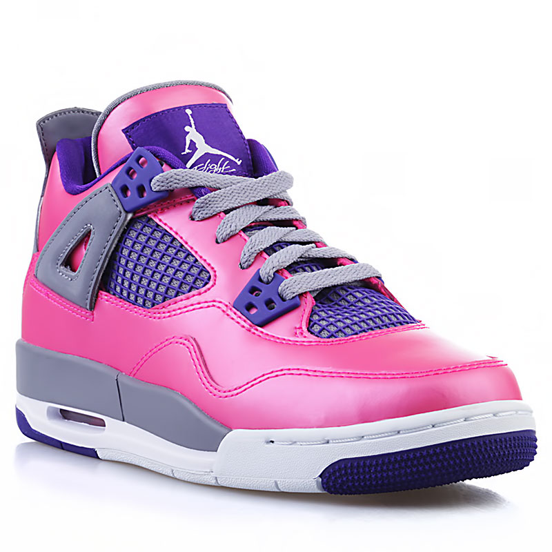   Кроссовки Girls Air Jordan 4 Retro GS 487724-607 - цена, описание, фото 1