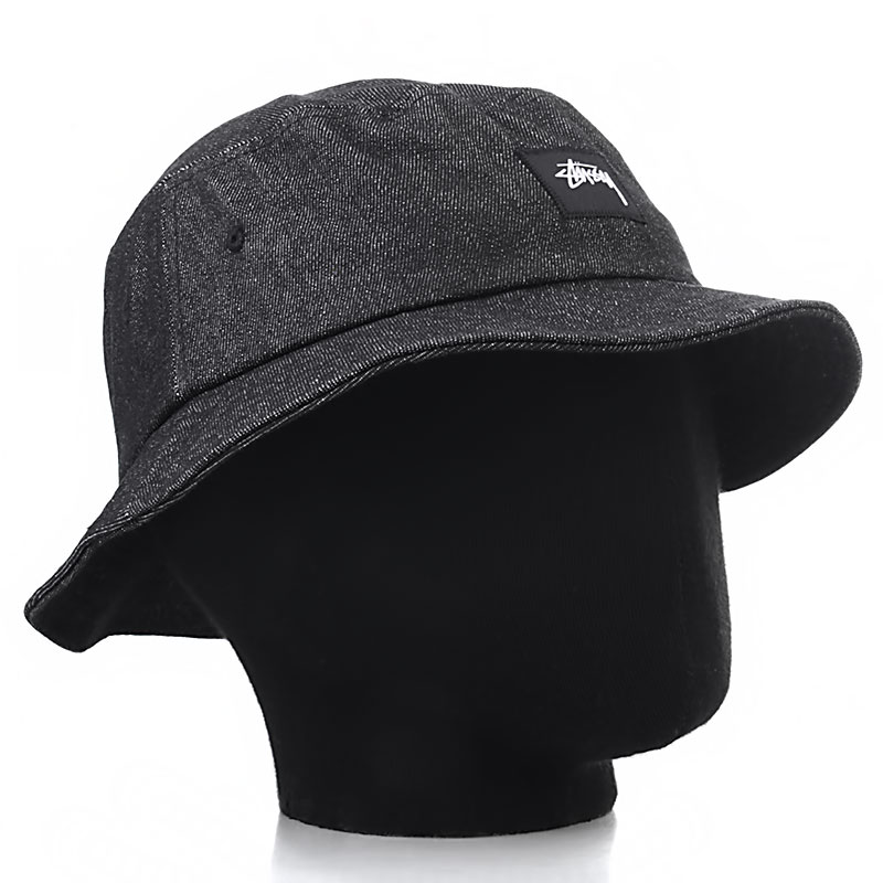 Stussy Панама Stussy Denim Bucket Hat (132570-black)  - цена, описание, фото 1