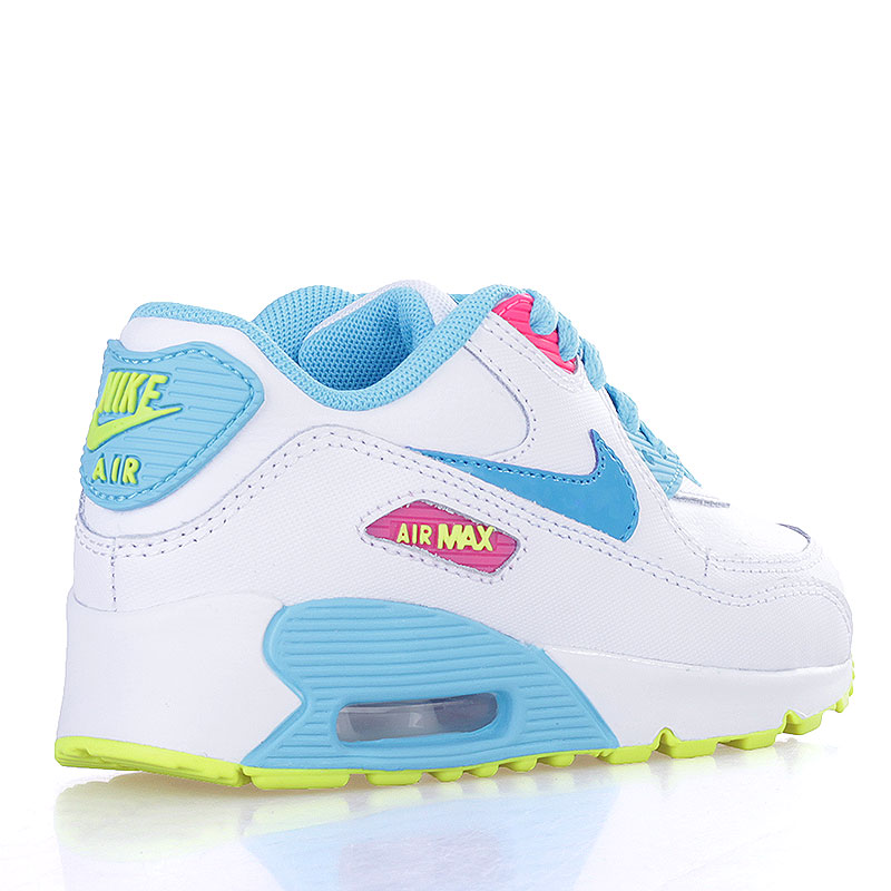 детские белые кроссовки Nike Air Max 90 2007 (PS) 345018-123 - цена, описание, фото 2