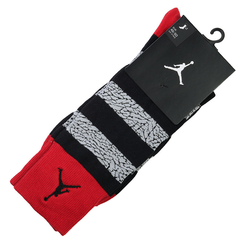 

Носки Jordan Elephant Striped, Черный;серый;красный