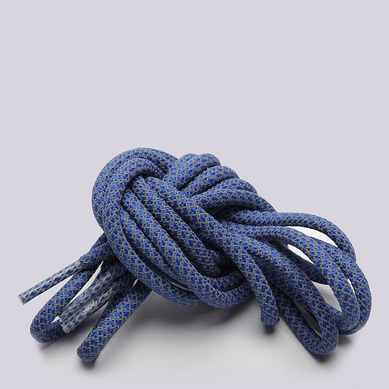  синие шнурки Rope Lace Supply 3M Reflective Laces 3M blue 48 кругл - цена, описание, фото 2