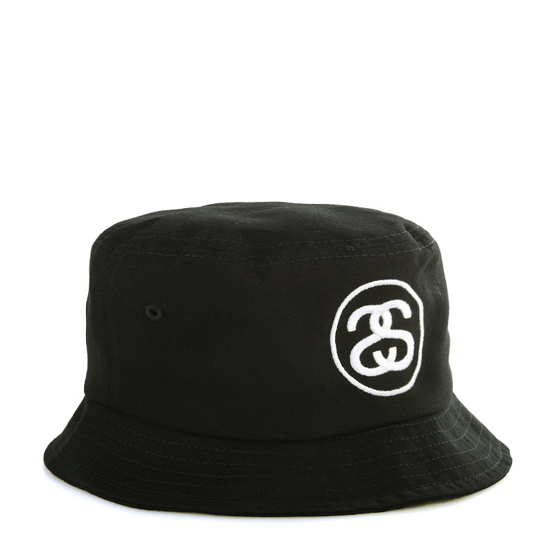 Мужская панама Stussy SS Link FA15 Bucket Hat (132719-blk)  - цена, описание, фото 1