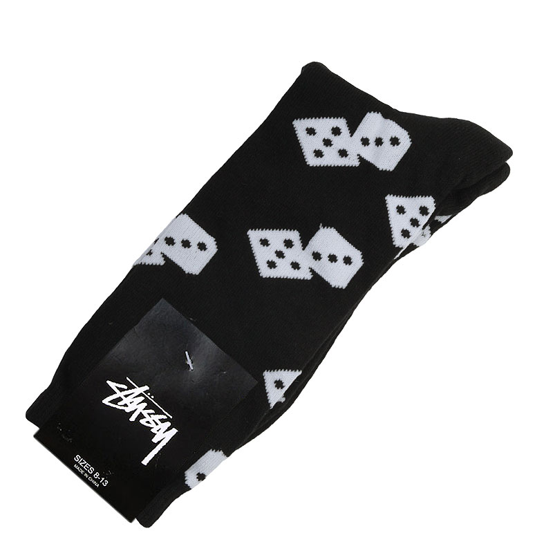 Носки Stussy Dice Crew Socks (138401-black)  - цена, описание, фото 1