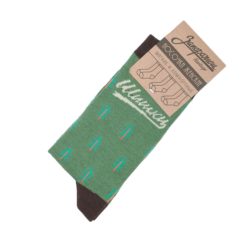 Женские носки Запорожец heritage W Шишки (W Шишки-green)  - цена, описание, фото 1
