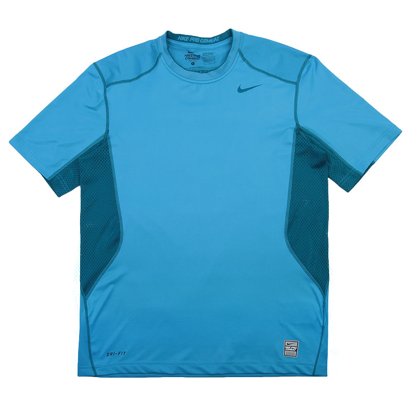 мужская голубая футболка Nike Hypercool fitted ss top 449841-415 - цена, описание, фото 1