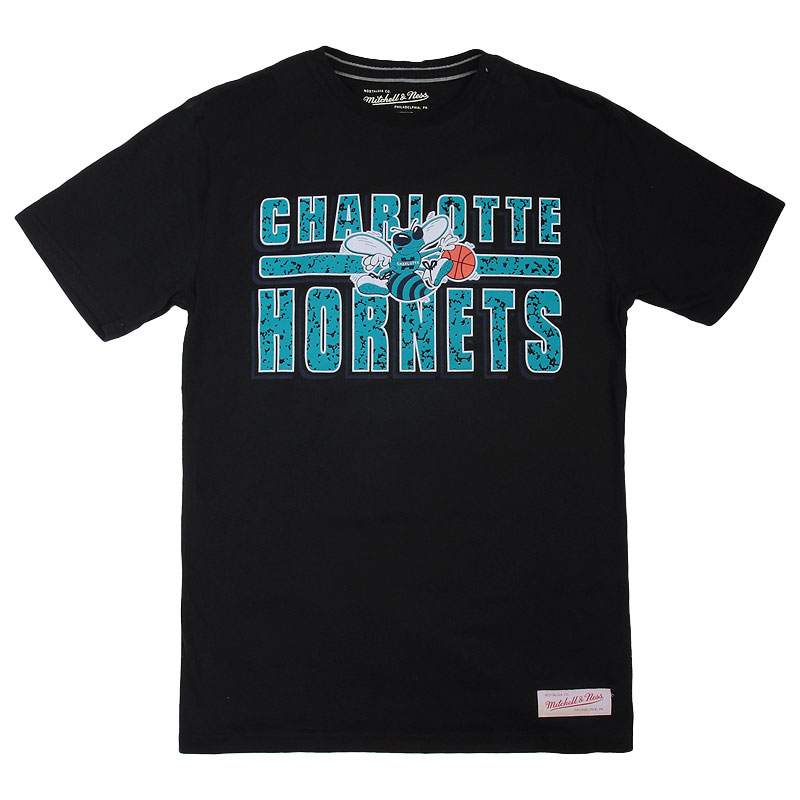 Мужская футболка Mitchell and ness Charlotte Hornest (Hornets-black)  - цена, описание, фото 1