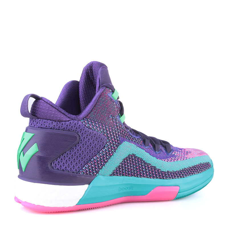 мужские фиолетовые баскетбольные кроссовки adidas J Wall 2 Boost Primeknit D70028 - цена, описание, фото 2
