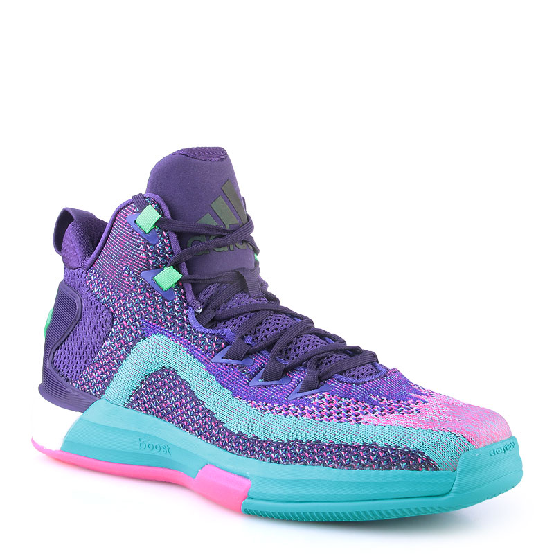 

Кроссовки adidas J Wall 2 Boost Primeknit, Фиолетовый;бирюзовый;розовый