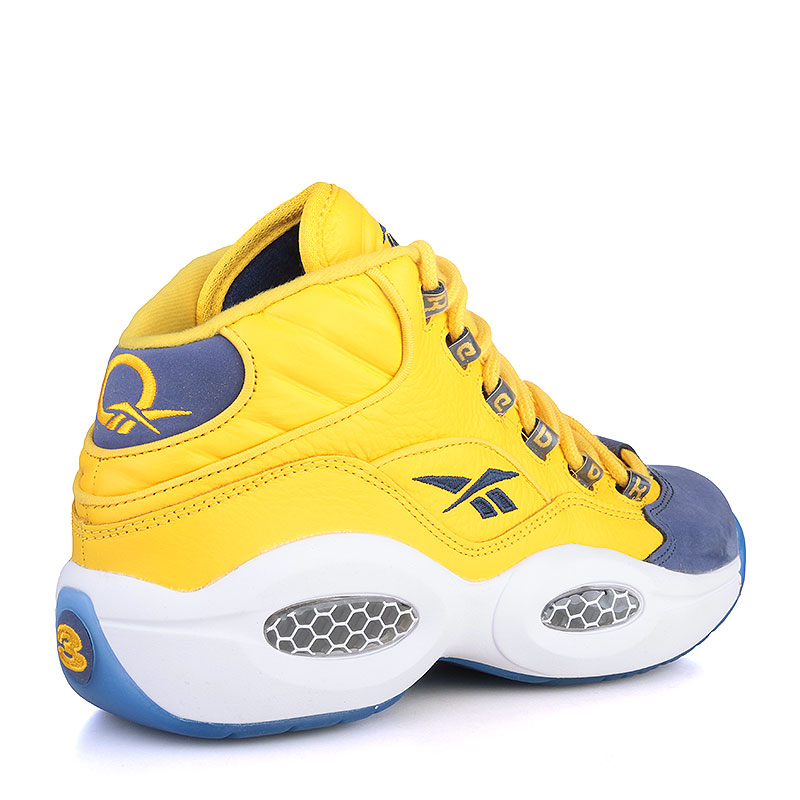 мужские желтые баскетбольные кроссовки Reebok Question Mid V72127 - цена, описание, фото 2