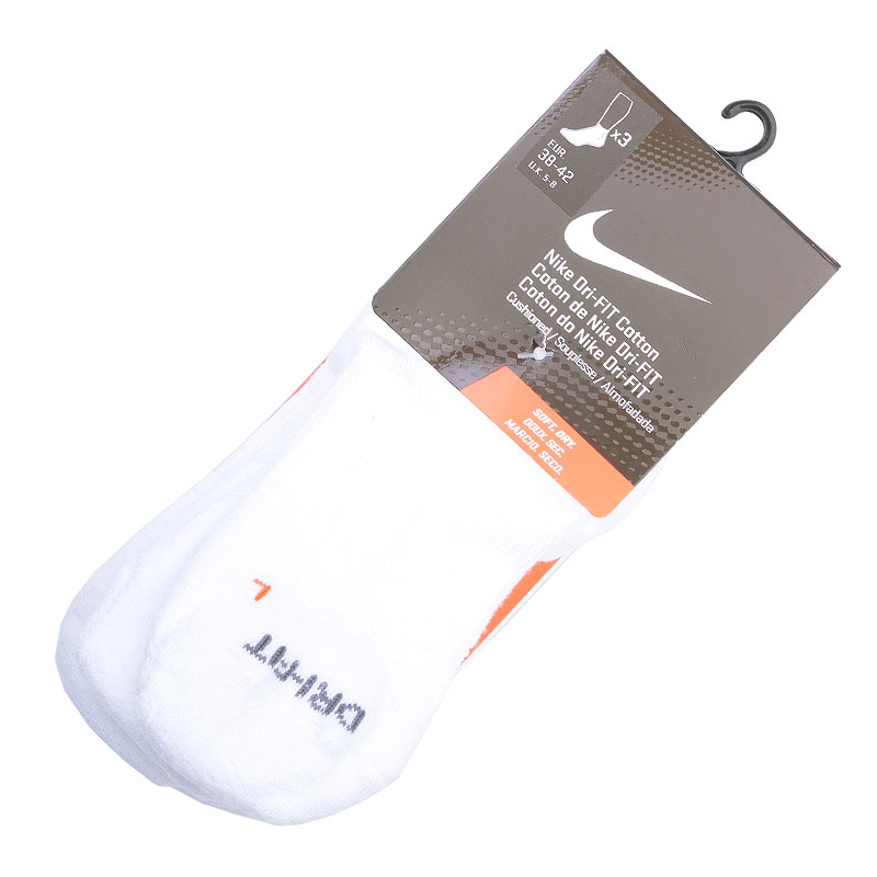 мужские белые носки Nike Dri-FIT Half-Cushion Quarter Training Socks SX4835-101 - цена, описание, фото 1