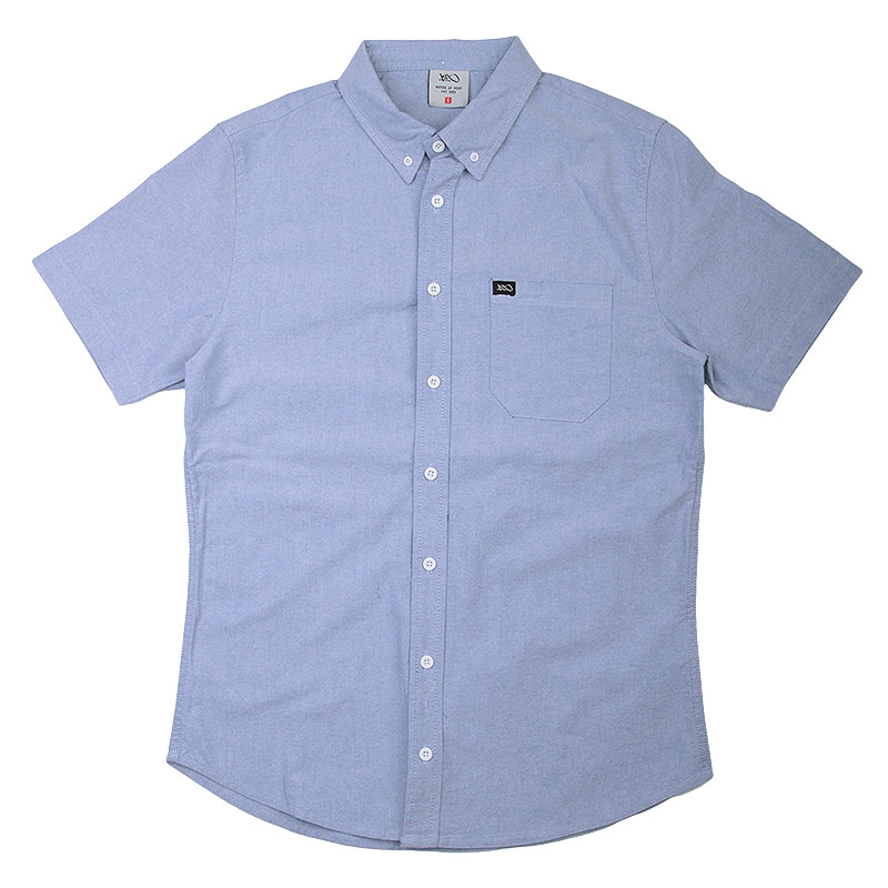 мужская голубая рубашка K1X Oxford short sleeve shirt 1200-0717/4153 - цена, описание, фото 1