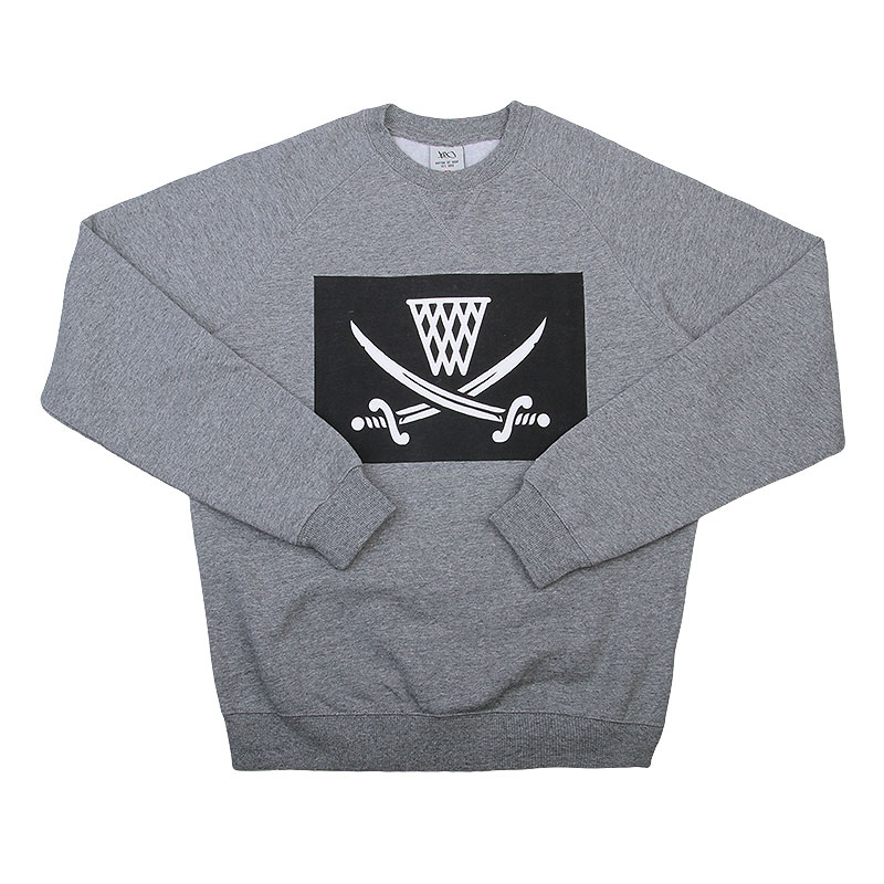 мужская серая толстовка K1X Pirat crewneck 1300-0431/8005 - цена, описание, фото 1