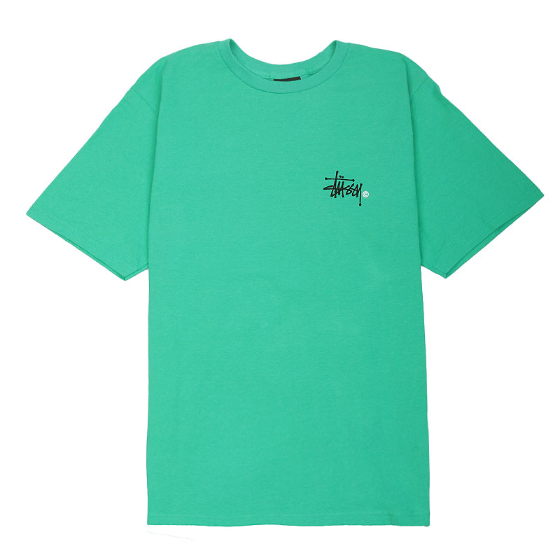 Мужская футболка Stussy Basic Logo Tee (1903778-green)  - цена, описание, фото 1