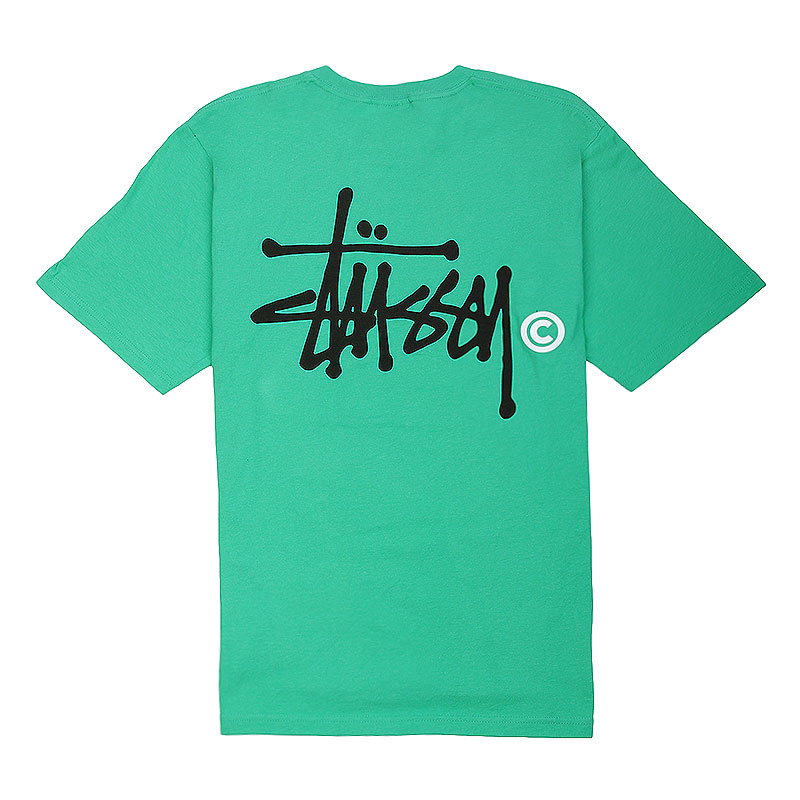 Мужская футболка Stussy Basic Logo Tee (1903778-green)  - цена, описание, фото 2