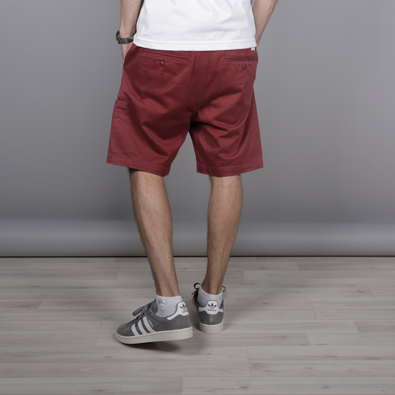 мужские бордовые шорты the hundreds Industry Chino Short T16P204038-brgnd - цена, описание, фото 3