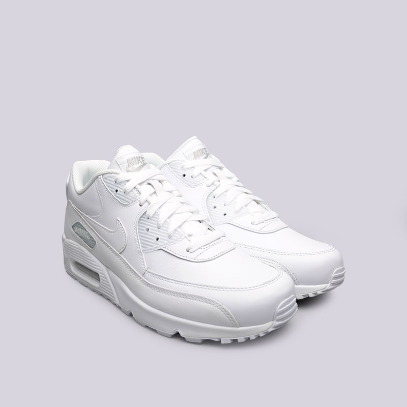 мужские белые кроссовки Nike Air Max 90 Leather 302519-113 - цена, описание, фото 4