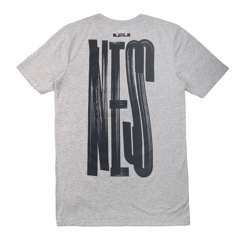 мужская серая футболка Nike LeBron Wit Ness Tee 778456-063 - цена, описание, фото 2