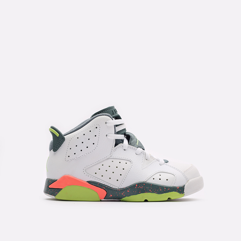 детские белые кроссовки Jordan 6 Retro BP 384666-114 - цена, описание, фото 1