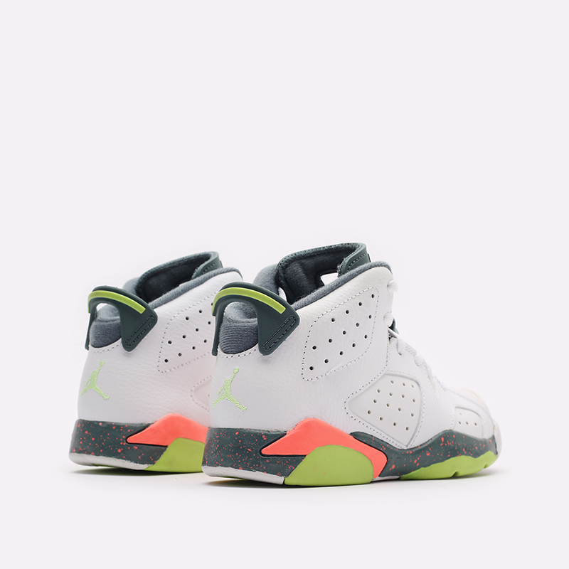 детские белые кроссовки Jordan 6 Retro BP 384666-114 - цена, описание, фото 3