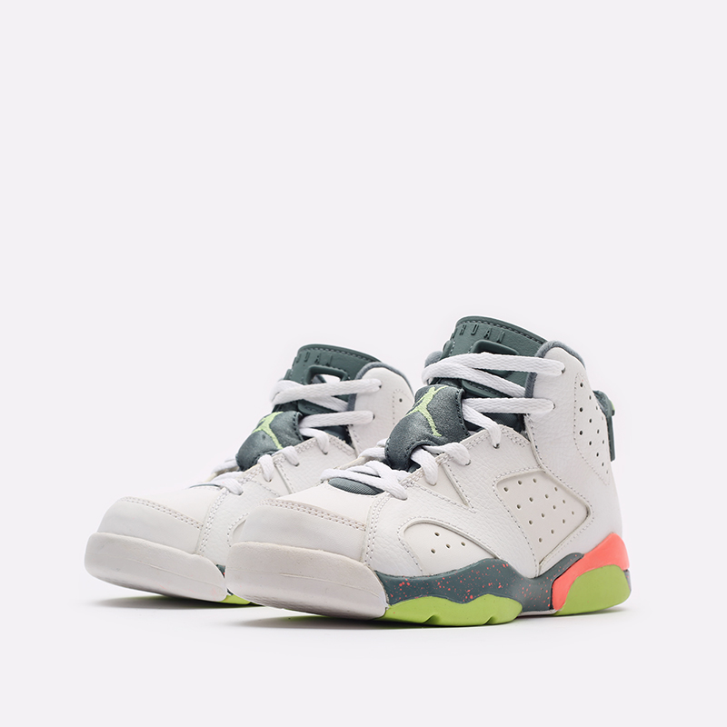 детские белые кроссовки Jordan 6 Retro BP 384666-114 - цена, описание, фото 4