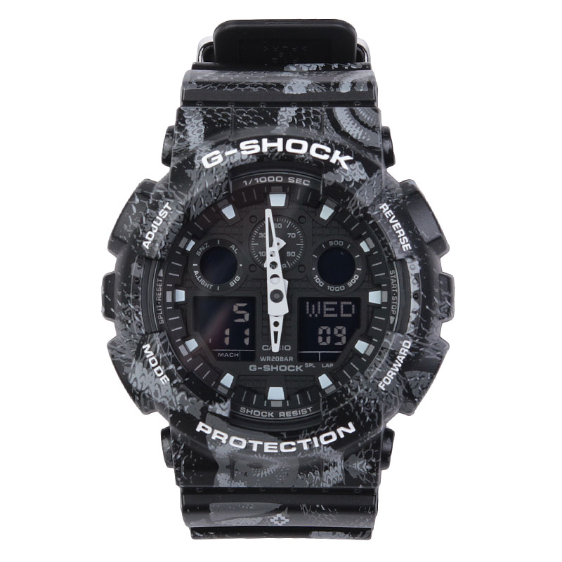  черные часы Casio G-Shock GA-100MRB-1AER GA-100MRB-1A - цена, описание, фото 1