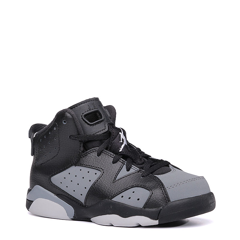 детские черные кроссовки Jordan 6 Retro BP 384666-010 - цена, описание, фото 1