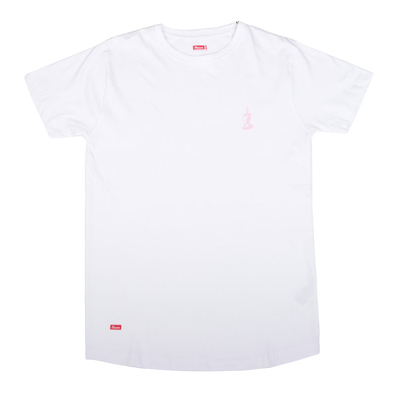 мужская белая футболка Kream 1-800-FU Long Tee 9154-2501/1100 - цена, описание, фото 1