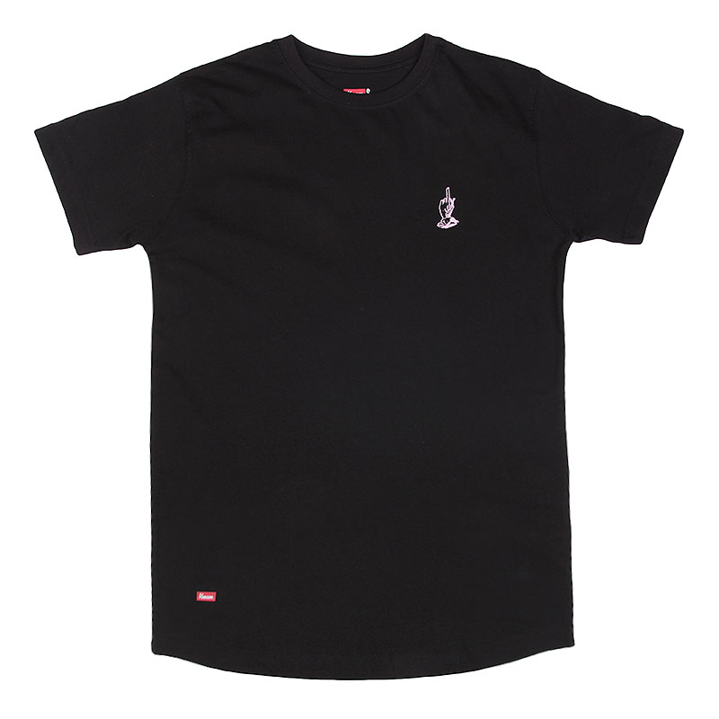 мужская черная футболка Kream 1-800-FU Long Tee 9154-2501/0001 - цена, описание, фото 1