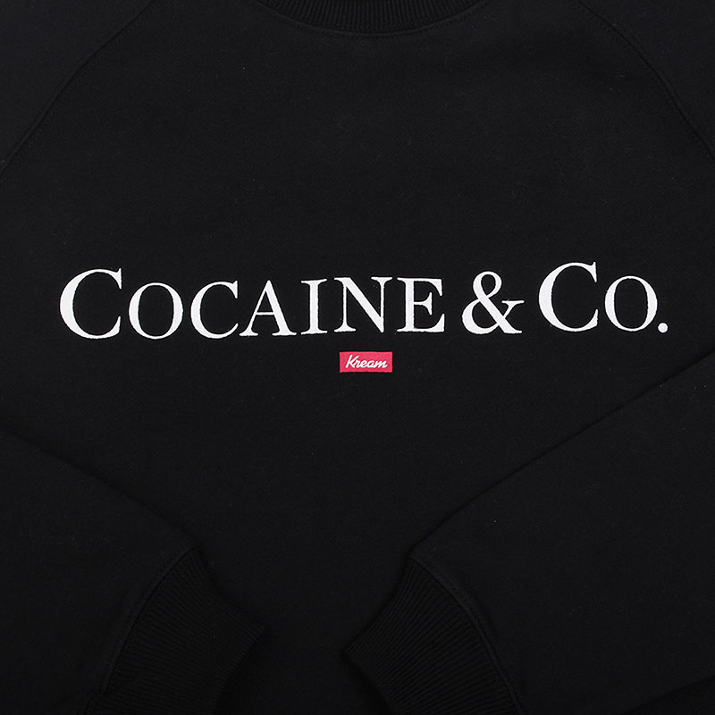 мужская черная толстовка Kream Cocaine & Co Crewneck 9143-2000/0010 - цена, описание, фото 2