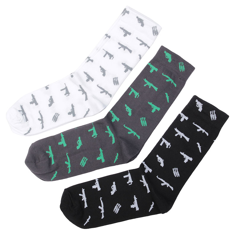 Мужские носки True spin Guns Of Love (G Qf Love-blk/wh/gry)  - цена, описание, фото 1