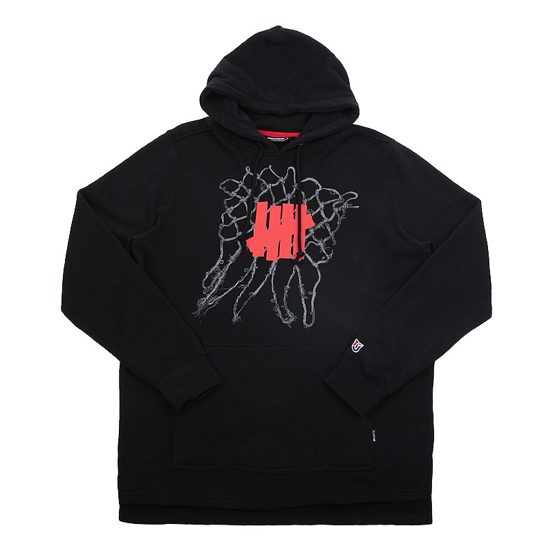 мужская черная толстовка Undftd Net Pullover Hoodie 518237-black - цена, описание, фото 1