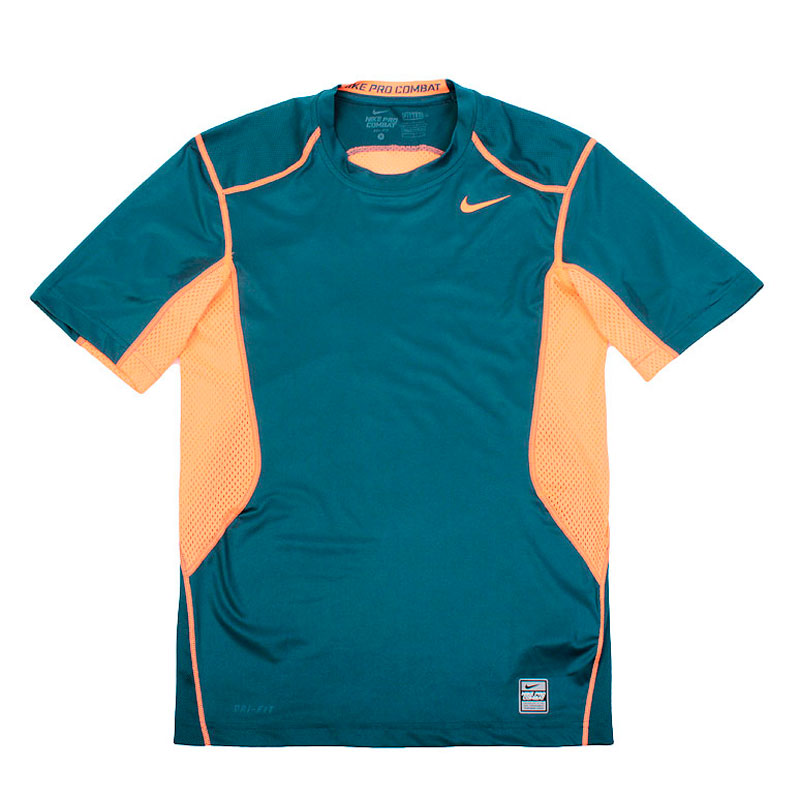 мужская оранжевая футболка Nike HYPERCOOL FITTED SS TOP 449841-362 - цена, описание, фото 1